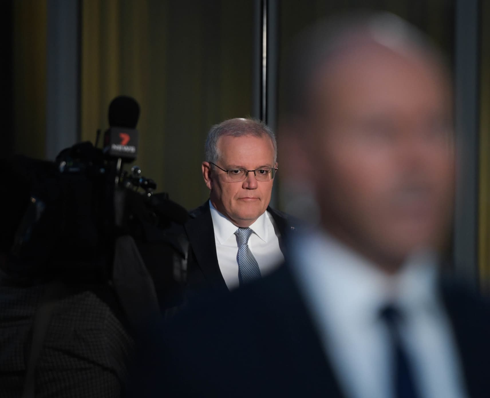 Australian Prime Minister Scott Morrision speaks to media on the morning after the Federal Budget at Australian Parliament House in Canberra, 30 March, 2022.