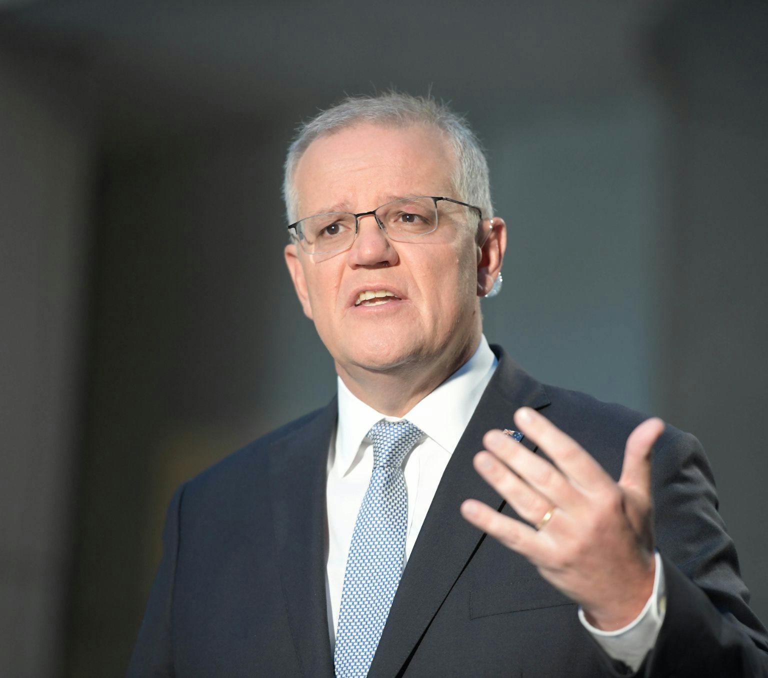 Prime Minister Scott Morrison speaking